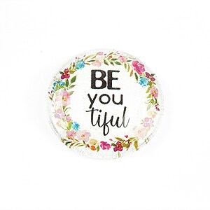 Cabochon sticla 25mm "Life" cod 1279
