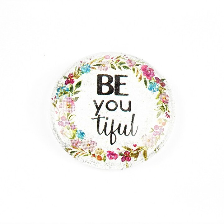 Cabochon sticla 25mm "Life" cod 1279