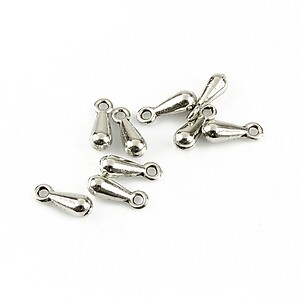 Terminatie lant argintiu inchis 9x3mm