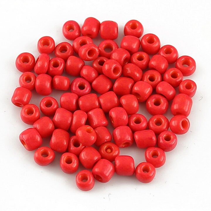 Margele de nisip 4mm opace (50g) - cod 585 - rosu