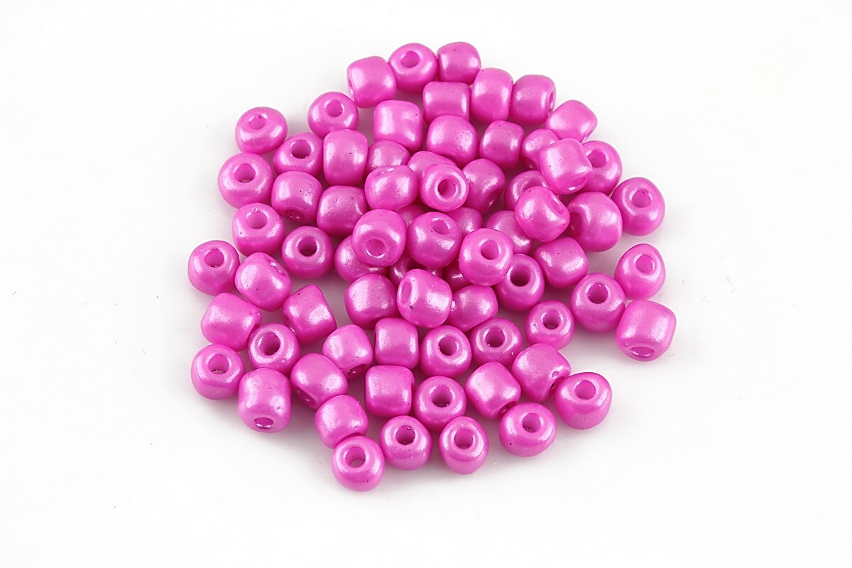 Margele de nisip 4mm lucioase (50g) - cod 588 - roz bonbon