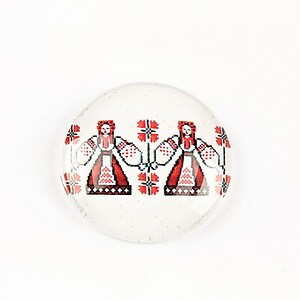 Cabochon sticla 25mm "Folclor" cod 1285