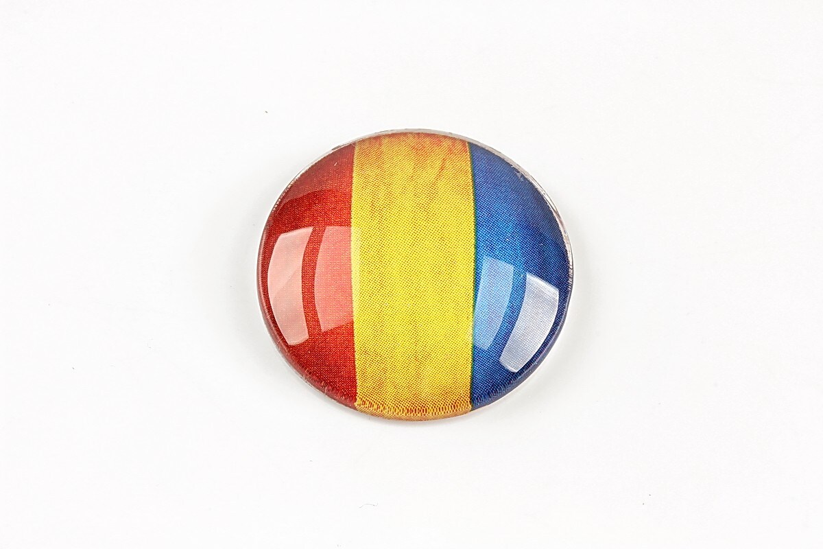 Cabochon sticla 25mm "Folclor" cod 1287