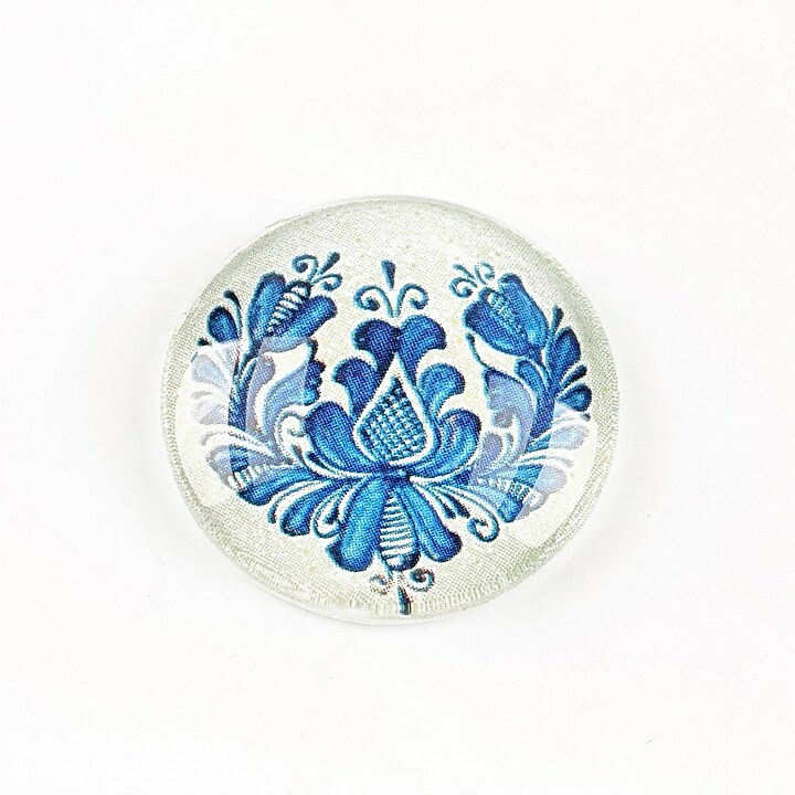 Cabochon sticla 25mm "Folclor" cod 1289