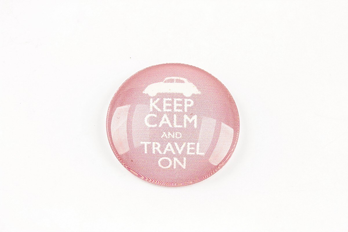 Cabochon sticla 25mm "Always Keep Calm" cod 1297