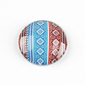 Cabochon sticla 25mm "Folclor" cod 1299