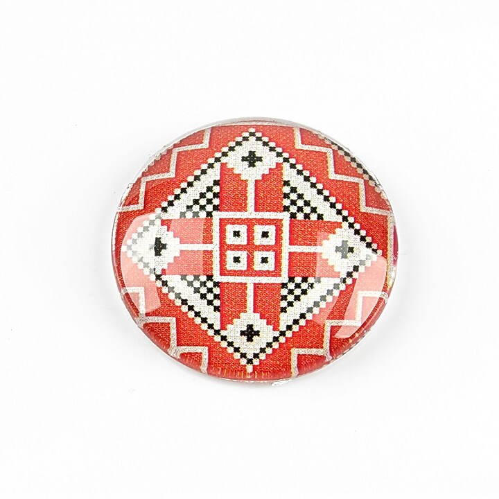 Cabochon sticla 25mm "Folclor" cod 1300