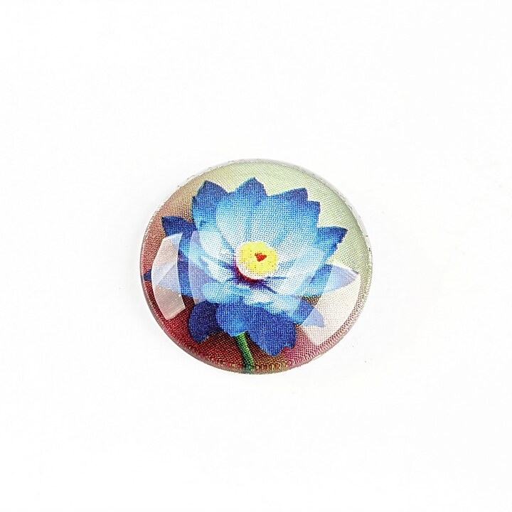 Cabochon sticla 20mm "Lotus" cod 1320