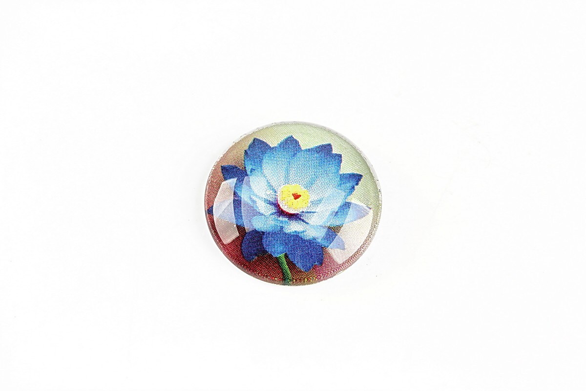 Cabochon sticla 20mm "Lotus" cod 1320