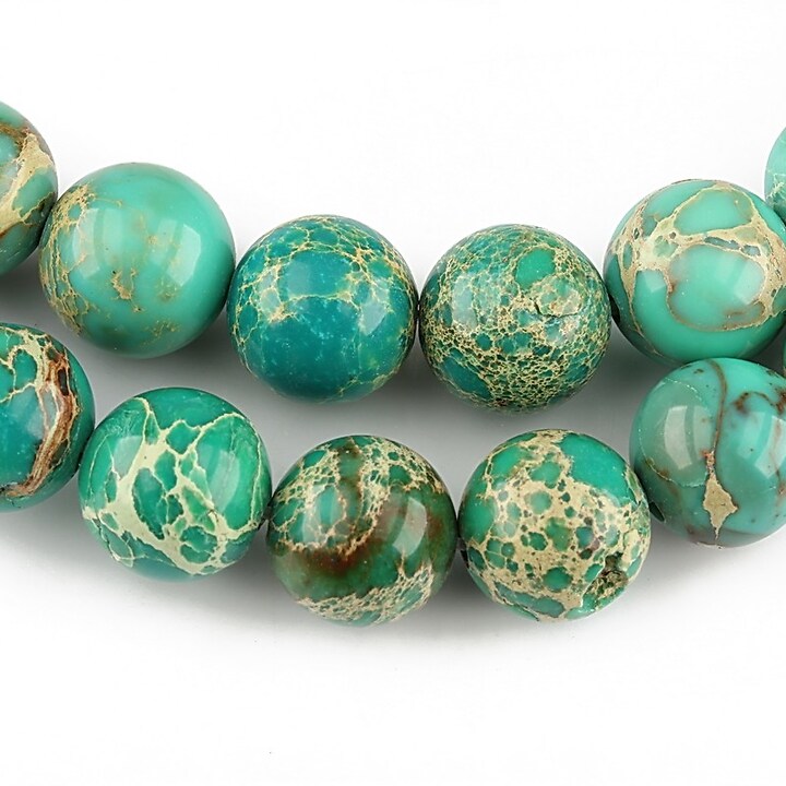 regalite de sinteza verde turcoaz sfere 10mm