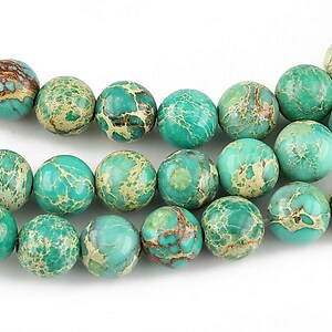 regalite de sinteza verde turcoaz sfere 8mm