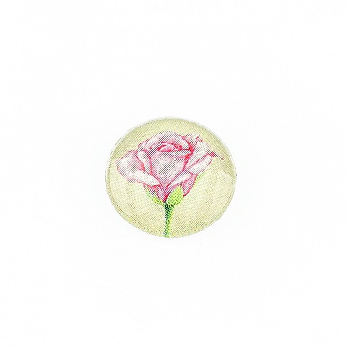 Cabochon sticla 16mm "Flowers" cod 1345