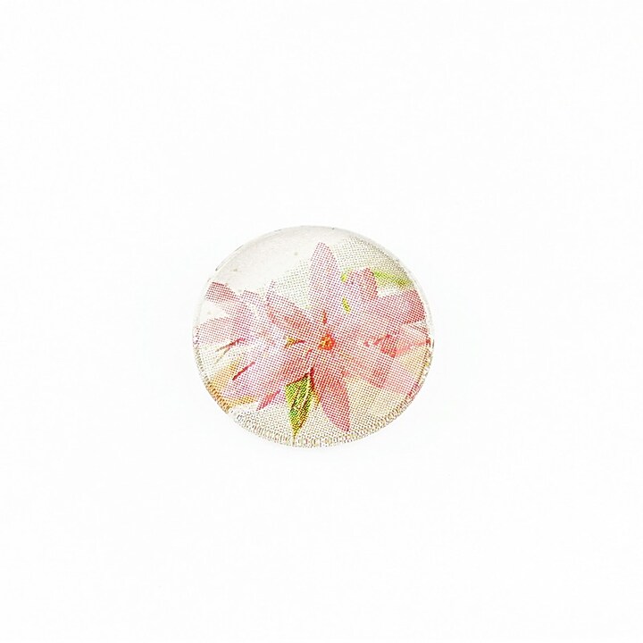 Cabochon sticla 16mm "Flowers" cod 1347