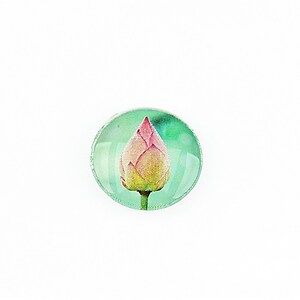 Cabochon sticla 16mm "Flowers" cod 1348