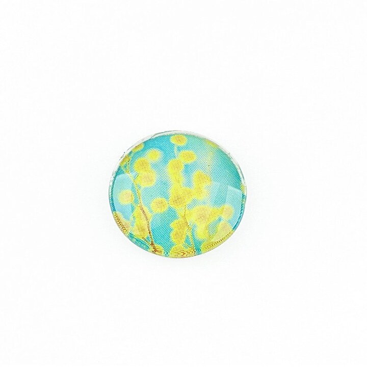 Cabochon sticla 16mm "Flowers" cod 1350