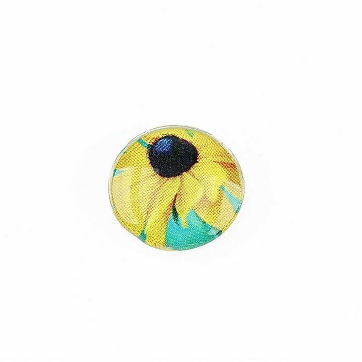 Cabochon sticla 16mm "Flowers" cod 1351