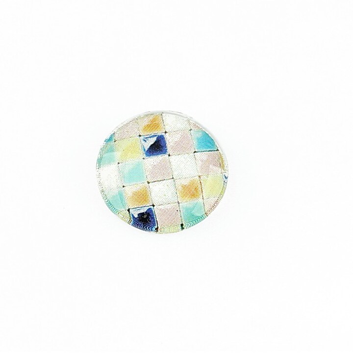 Cabochon sticla 16mm "Tiles" cod 1355