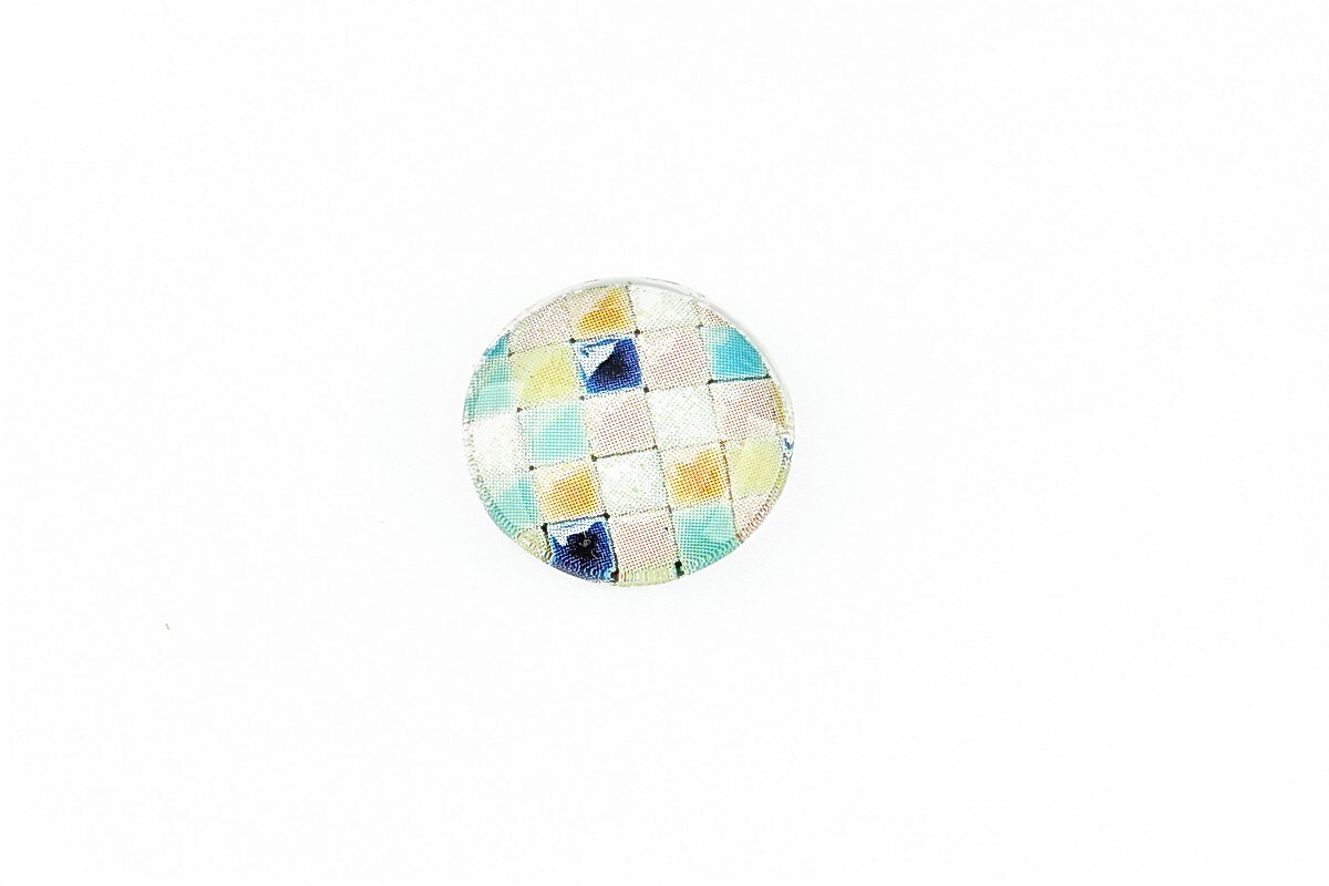 Cabochon sticla 16mm "Tiles" cod 1355