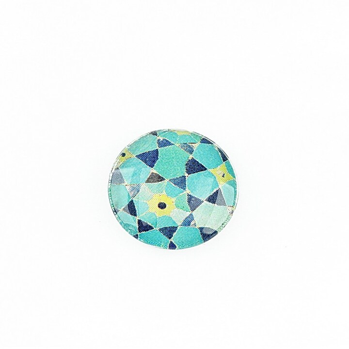 Cabochon sticla 16mm "Tiles" cod 1357