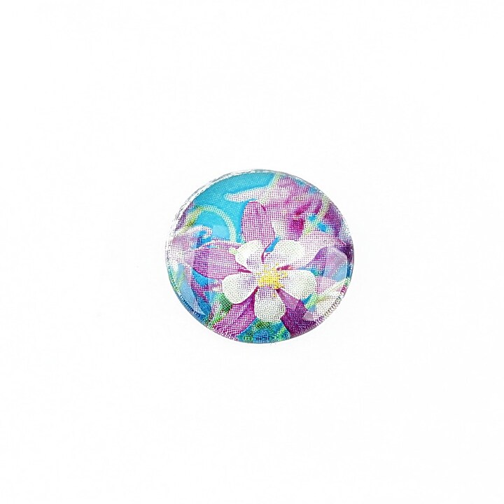 Cabochon sticla 16mm "Flowers" cod 1363