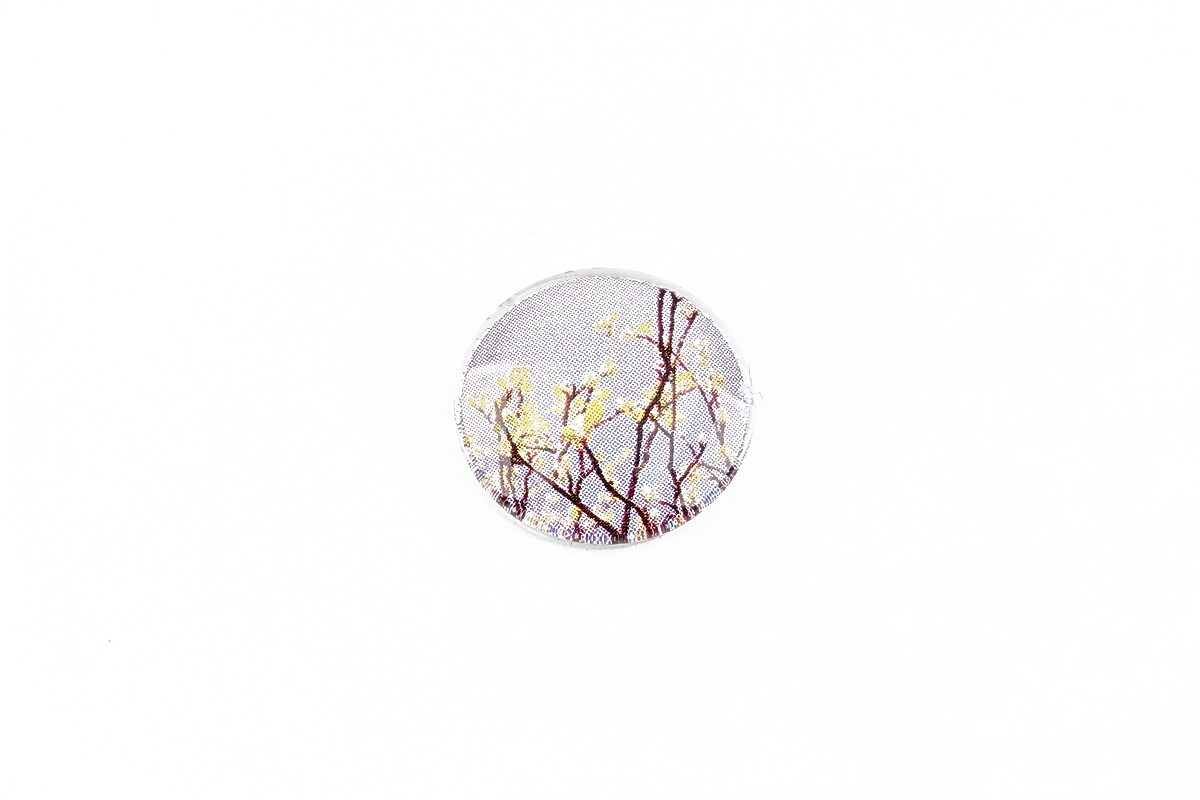 Cabochon sticla 16mm "Flowers" cod 1364