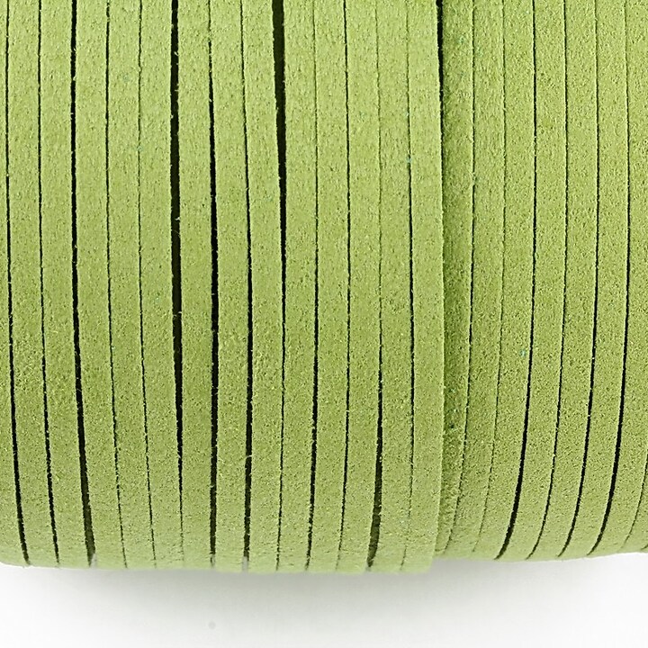 Snur suede (imitatie piele intoarsa) 3x1mm (5m) - verde deschis