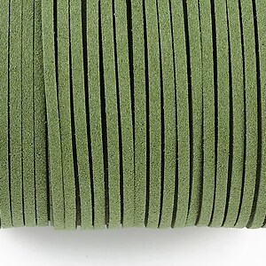 Snur suede (imitatie piele intoarsa) 3x1mm (5m) - verde militar
