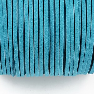 Snur suede (imitatie piele intoarsa) 3x1mm (5m) - albastru turcoaz