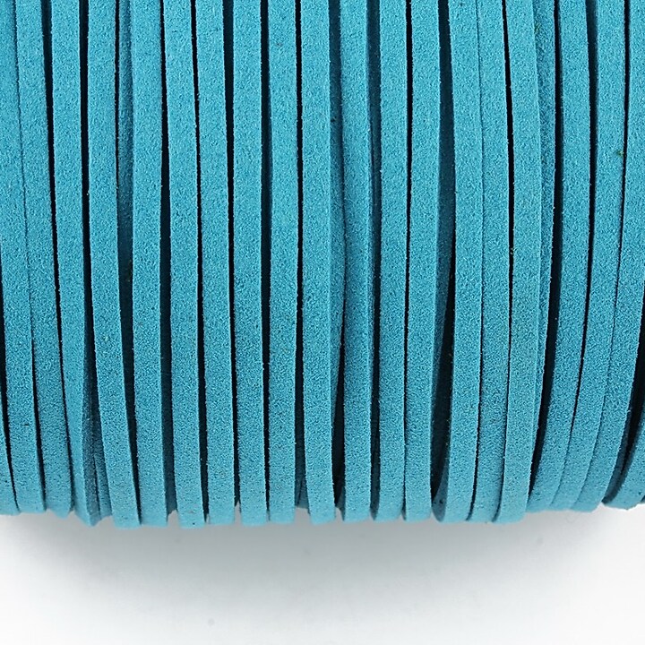 Snur suede (imitatie piele intoarsa) 3x1mm (5m) - albastru turcoaz