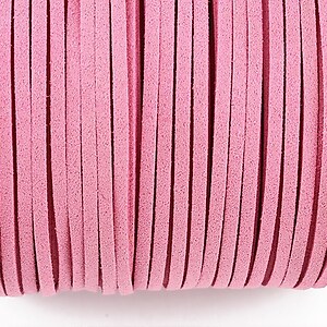 Snur suede (imitatie piele intoarsa) 3x1mm (5m) - roz
