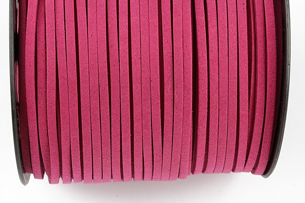 Snur suede (imitatie piele intoarsa) 3x1mm (5m) - magenta