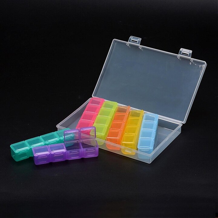 Cutie plastic pentru margele cu 28 compartimente 17,5x10,8x2,6cm