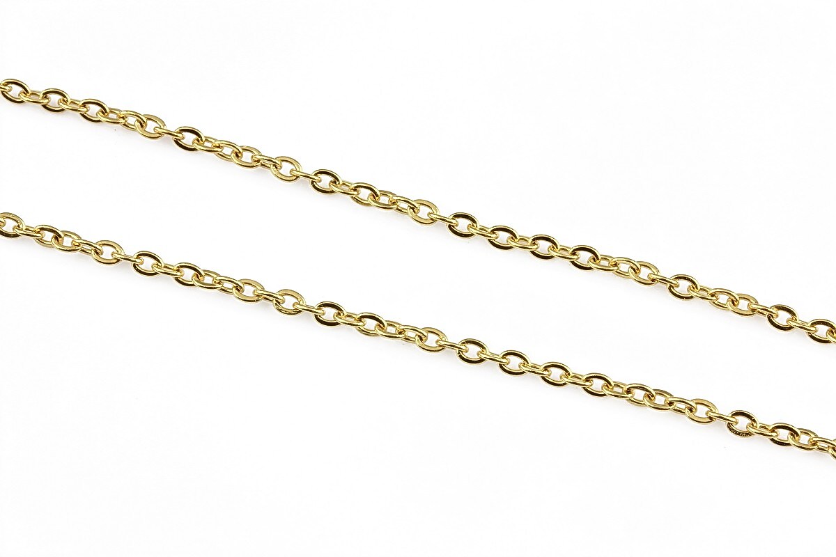 Lant otel inoxidabil 304 auriu, zale 2,5x2x0,5mm (49cm)