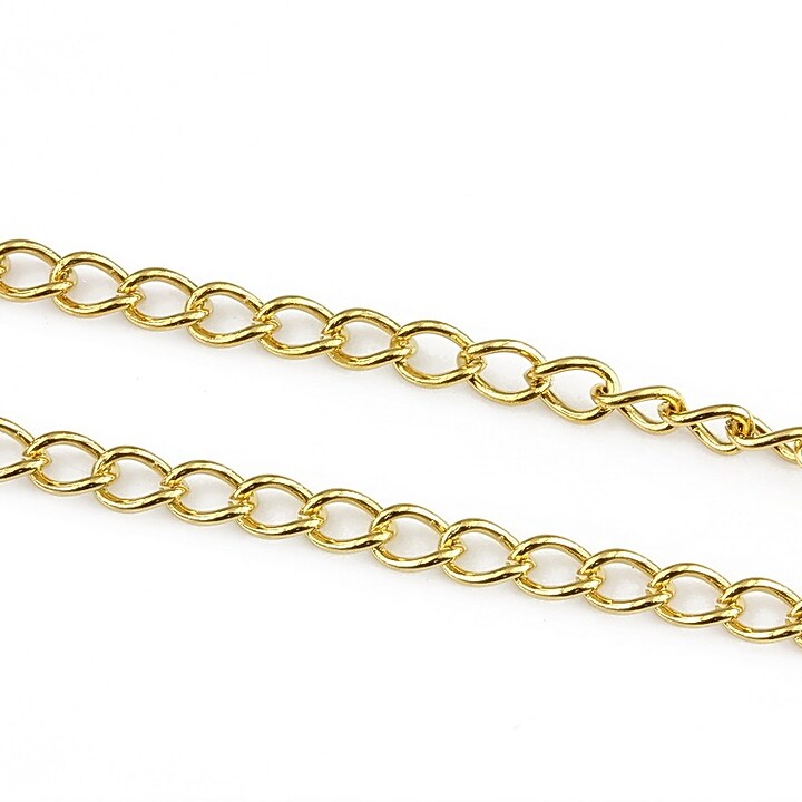 Lant otel inoxidabil 304 auriu, zale 5,5x4x0,8mm (49cm)