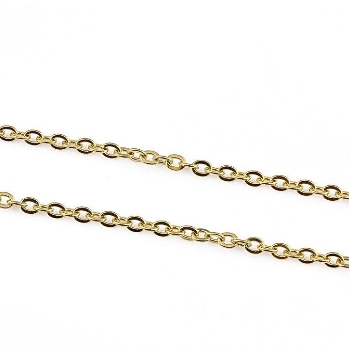 Lant otel inoxidabil 304 auriu, zale 2,5x2x0,5mm (49cm)