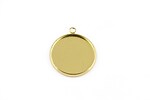 Baza cabochon otel inoxidabil auriu 304, 22x20mm, interior 18mm