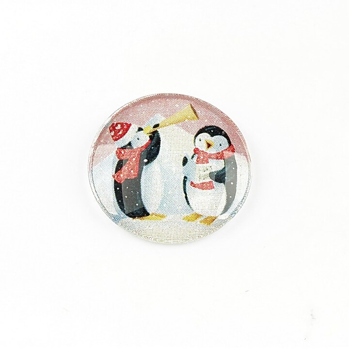 Cabochon sticla 20mm "Christmas" cod 1367