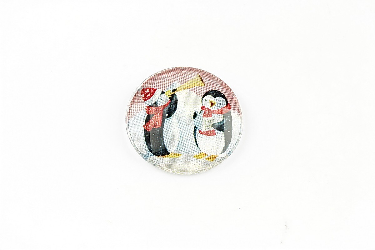 Cabochon sticla 20mm "Christmas" cod 1367