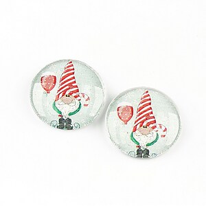 Cabochon sticla 16mm "Christmas" cod 1384