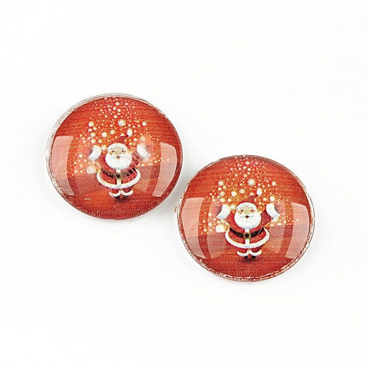 Cabochon sticla 16mm "Christmas" cod 1385