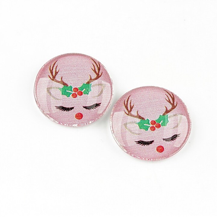 Cabochon sticla 16mm "Christmas" cod 1389