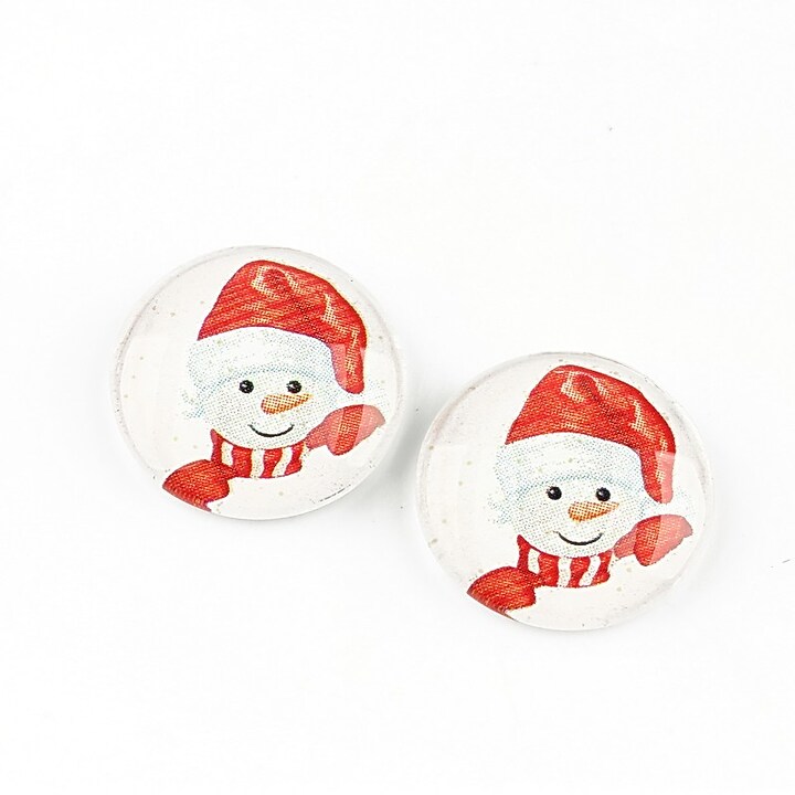 Cabochon sticla 16mm "Christmas" cod 1391