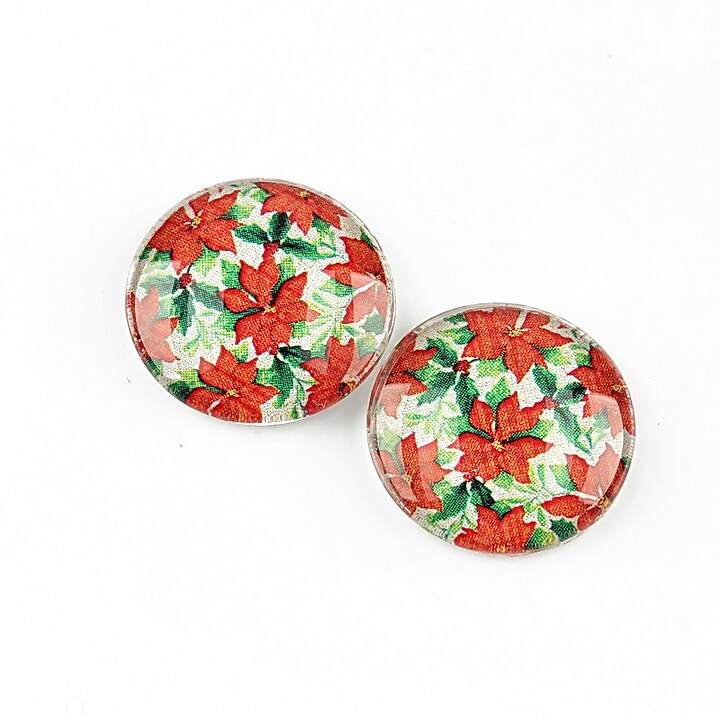 Cabochon sticla 16mm "Christmas" cod 1393