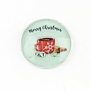 Cabochon sticla 25mm "Christmas" cod 1394