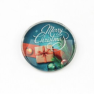 Cabochon sticla 25mm "Christmas" cod 1396