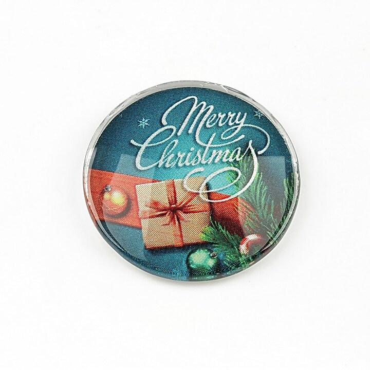 Cabochon sticla 25mm "Christmas" cod 1396