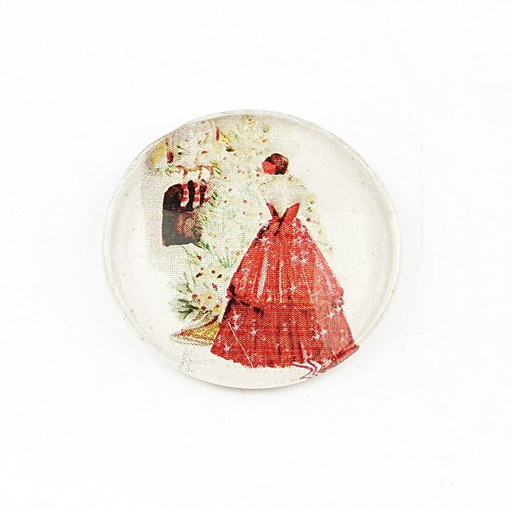 Cabochon sticla 25mm "Christmas" cod 1403