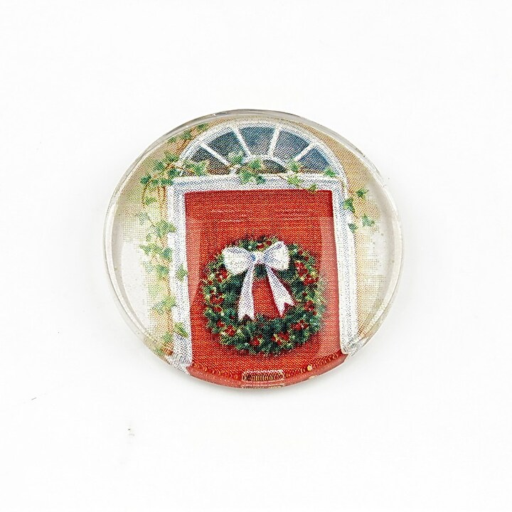 Cabochon sticla 25mm "Christmas" cod 1410