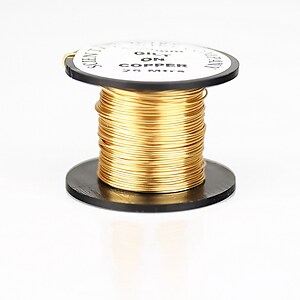 Sarma de modelaj cupru, GILT, Non Tarnish, grosime 0,5 mm, rola 25m