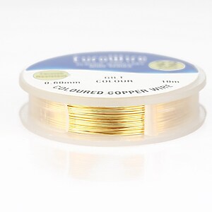 Sarma de modelaj cupru GILT, Non Tarnish, grosime 0,6 mm, rola 10m